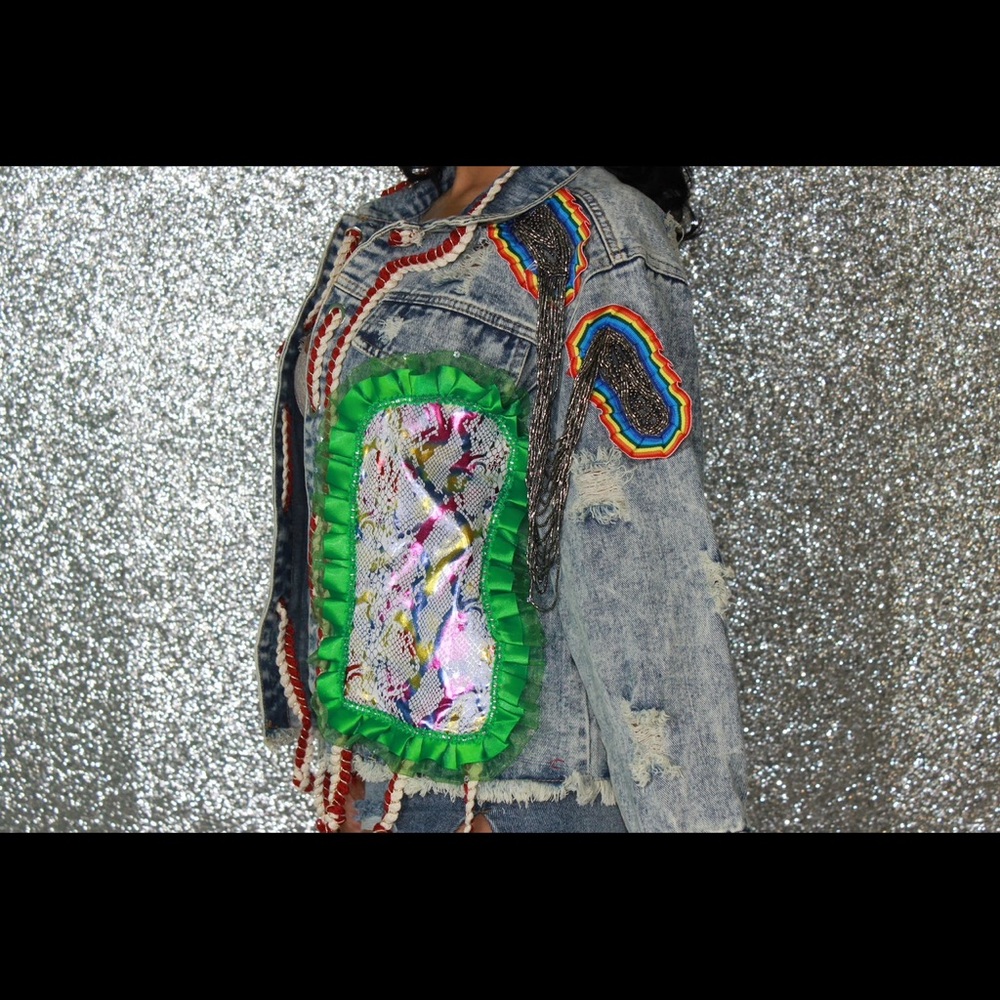 Patchwork denim jacket